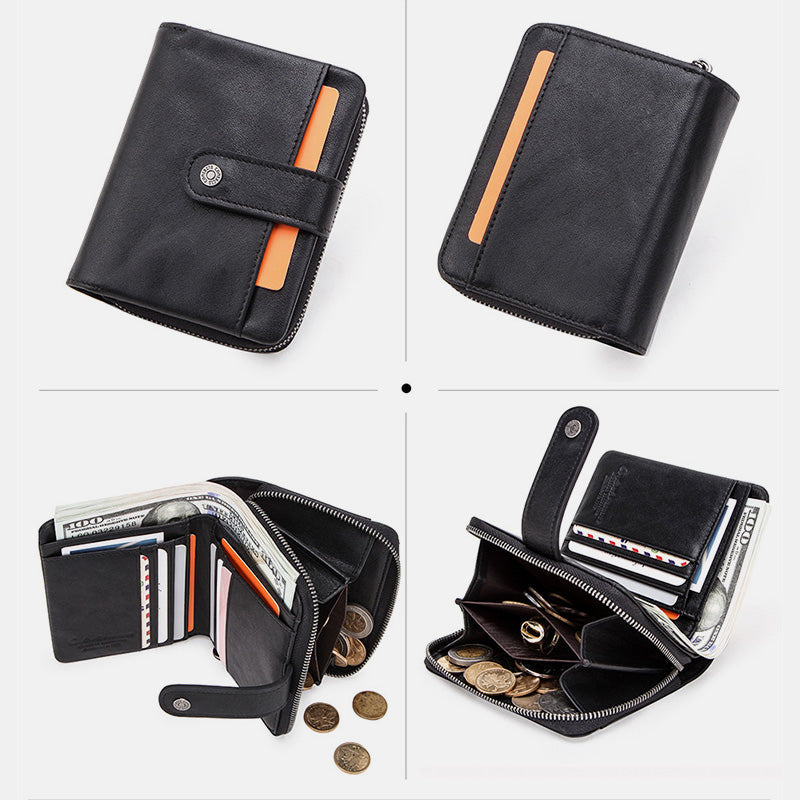 RFID Multifunktionale Leder Vintage Geldbörse