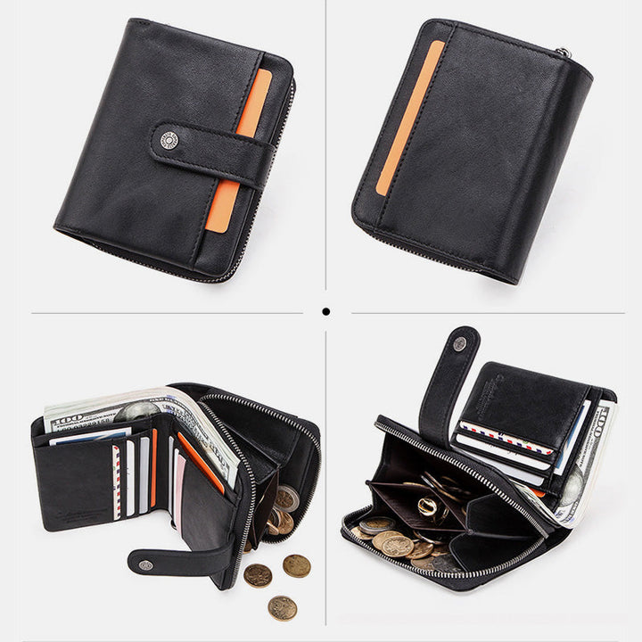 RFID Multifunktionale Leder Vintage Geldbörse