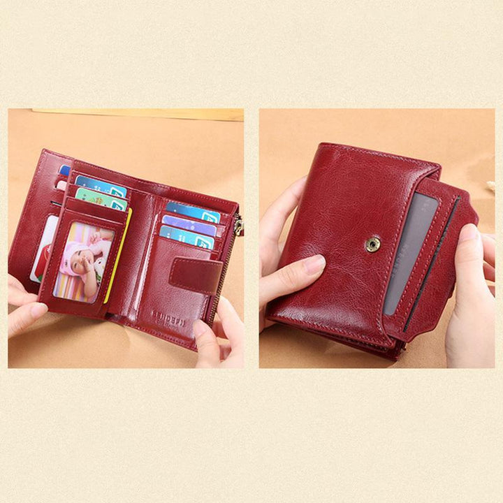 Geldbörse mit RFID-Blockierung im Vintage-Design für mehrere Karten
