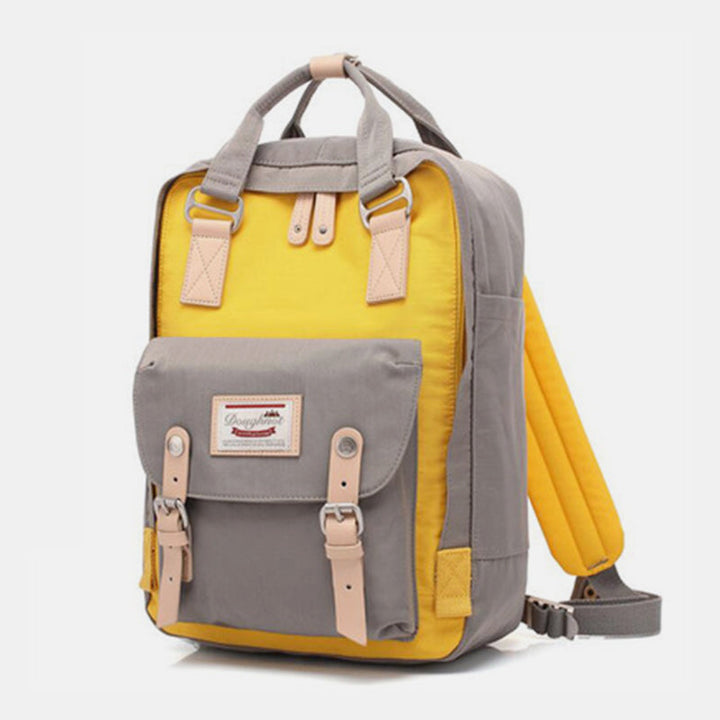 Großer Vintage-Reiserucksack mit mehreren Taschen im College-Stil