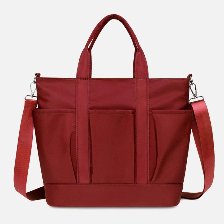 Tragetasche für Damen, minimalistische, wasserdichte Umhängetasche aus Oxford-Gewebe in Lila
