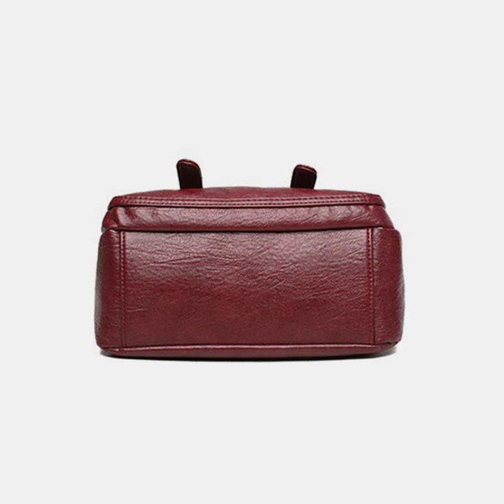 Umhängetasche für Damen, mehrere Taschen, weiches Leder, Reißverschlusstasche, Schultertasche