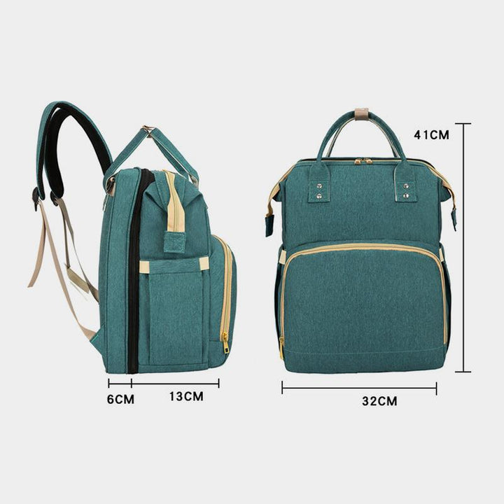Wickeltasche, tragbarer Reiserucksack mit Wickelunterlage, USB-Aufladung 