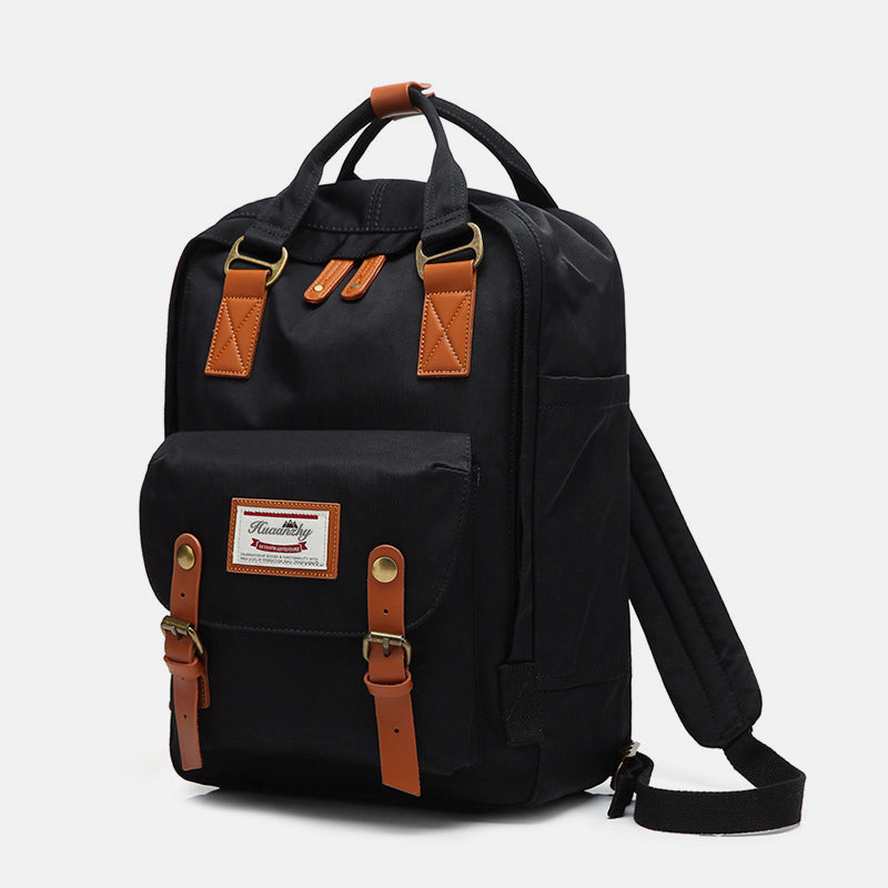 Großer Vintage-Reiserucksack mit mehreren Taschen im College-Stil