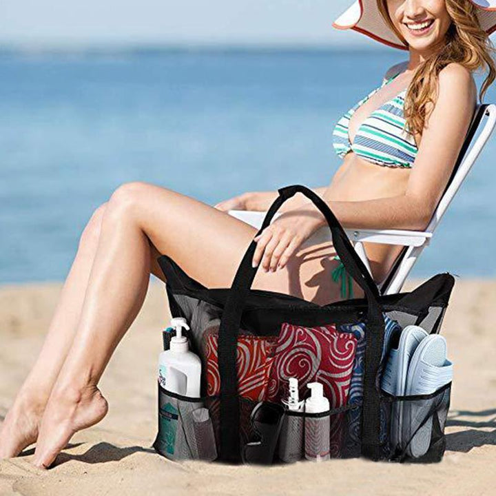 Übergroße Strandtaschen aus Netzgewebe