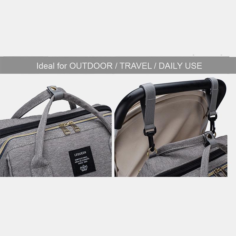Wickeltasche, tragbarer Reiserucksack mit Wickelunterlage, USB-Aufladung 