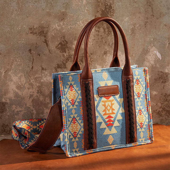Böhmische Handtasche für Damen, breiter Riemen, vielseitig verwendbar, Umhängetasche