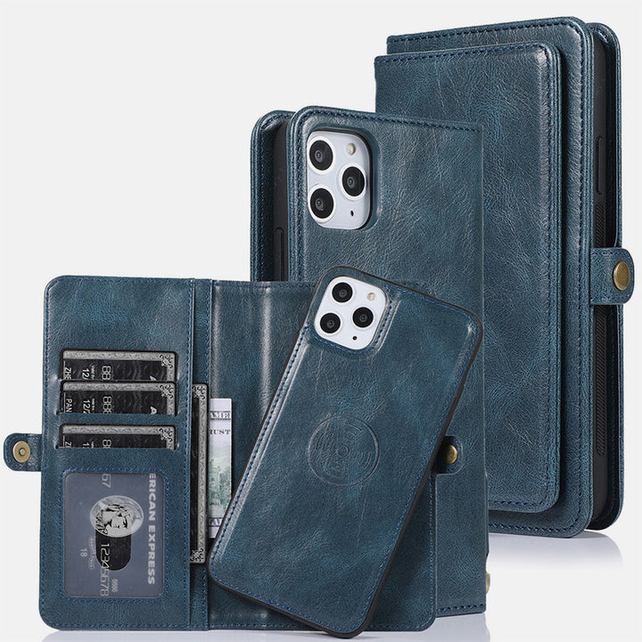 Multifunktionale abnehmbare magnetische Leder-Telefonhülle für iPhone16/15/14/13