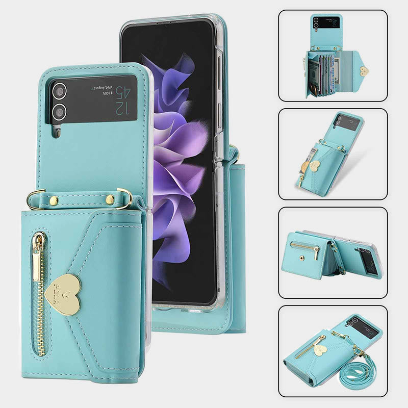 Handyhülle für Samsung Card Zipper Schutzhülle Geldbörse