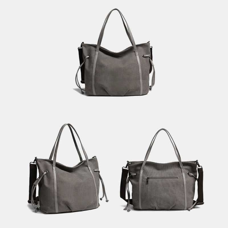 Vintage Casual Hobo Bag Canvas Tägliche Schultertasche Shopper Handtasche