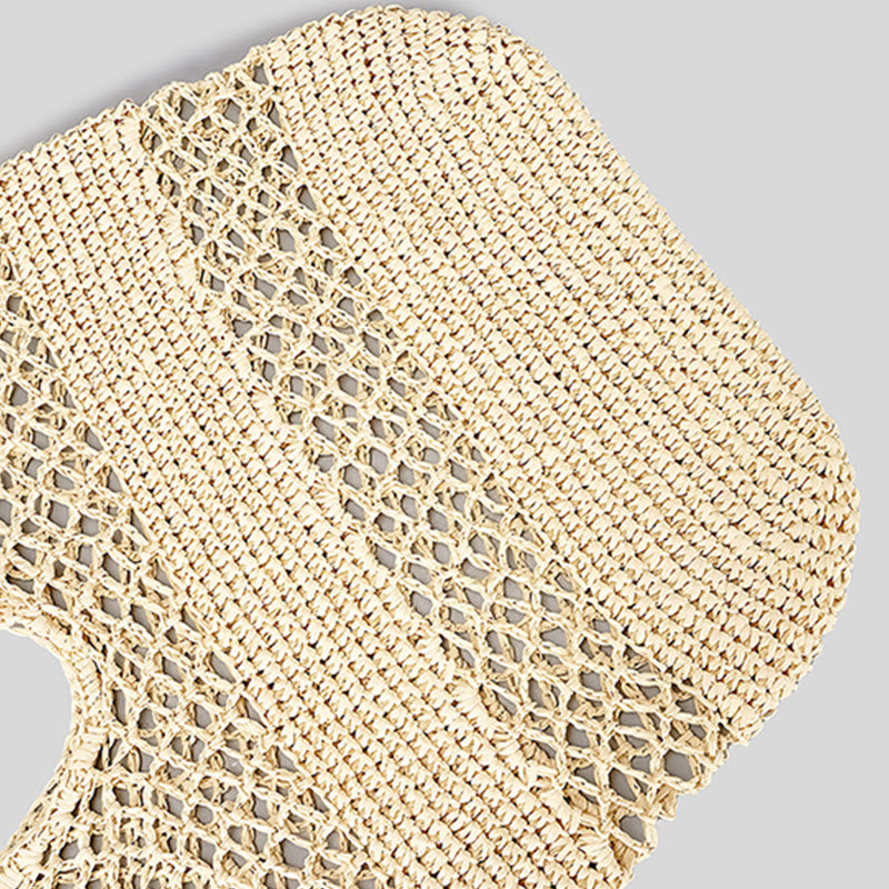 Strandtasche für Damen, gestrickte Retro-Handtasche mit ausgehöhlter Öffnung - image 24