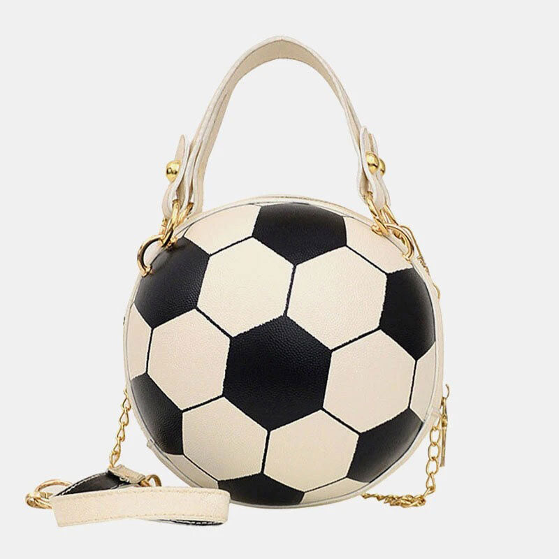 Runde Mini-Tasche im Basketball-Fußball-Look mit einzigartigem Design