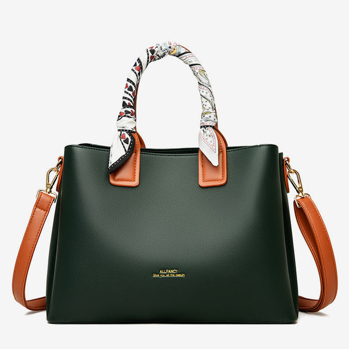 Elegante Handtasche für Damen, abnehmbarer Seidengriff, Umhängetasche für Damen