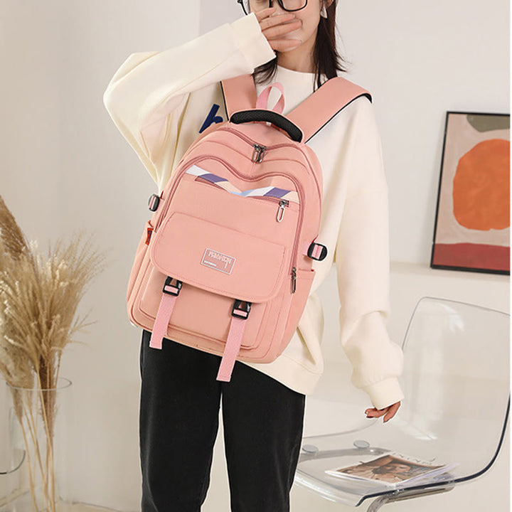 Rucksack für Damen, weicher, atmungsaktiver Stoff, lässige, wasserdichte Reisetasche