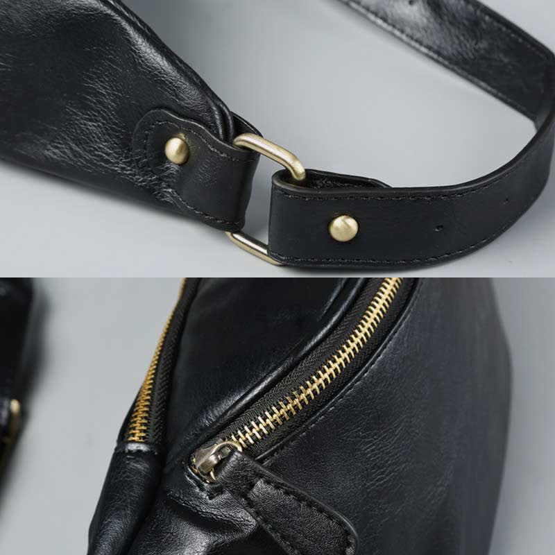 Kleine Schultertasche aus Leder, Umhängetasche, persönliche Tasche, Brust-/Schulterrucksack