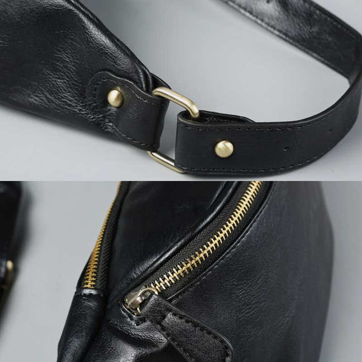 Kleine Schultertasche aus Leder, Umhängetasche, persönliche Tasche, Brust-/Schulterrucksack