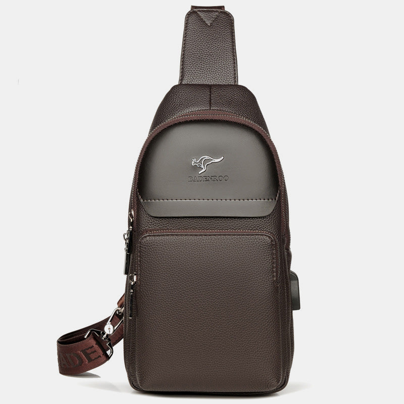 Mehrzweck-Schultertasche, wasserdichter, weicher Umhängerucksack mit USB-Ladeanschluss