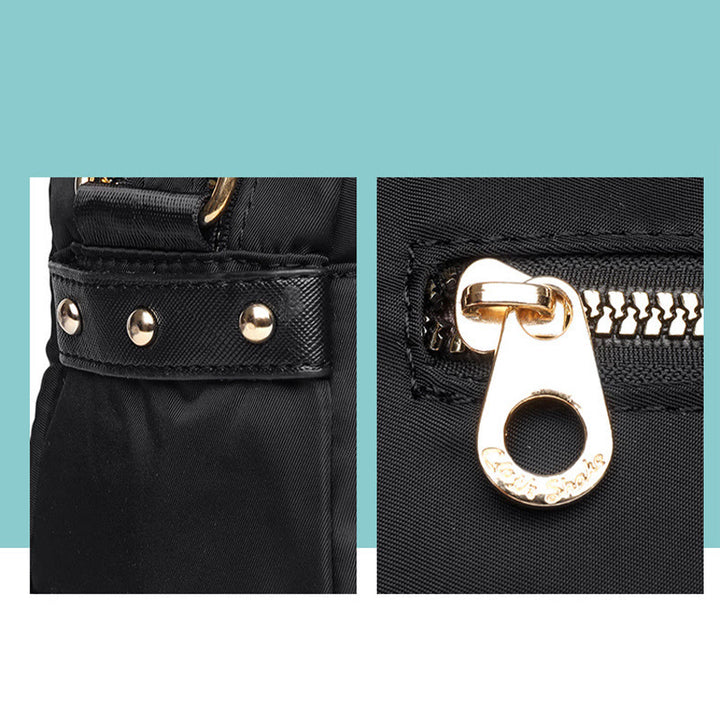 Umhängetasche für Damen, einfache, helle Farbe, wasserdichte Nylontasche