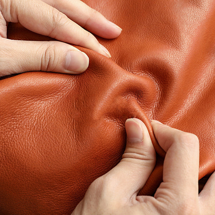 Handgemachte Retro-Handtasche aus echtem Leder
