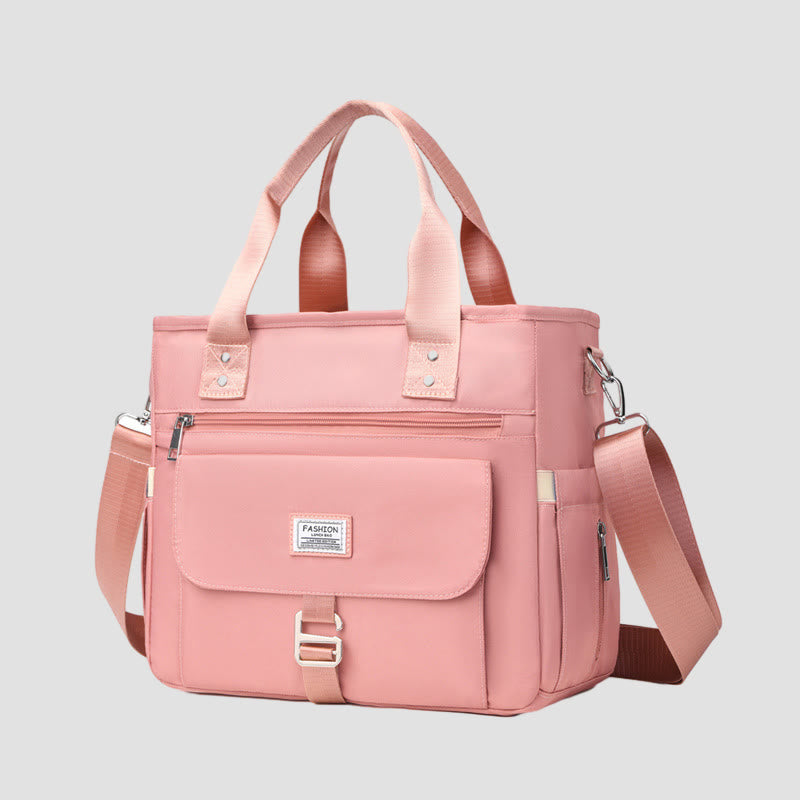 Tote Für Outdoor Picknick Tragbare Multifunktionale Wasserdichte Nylon Mittagessen Tasche - Rosa - image 1