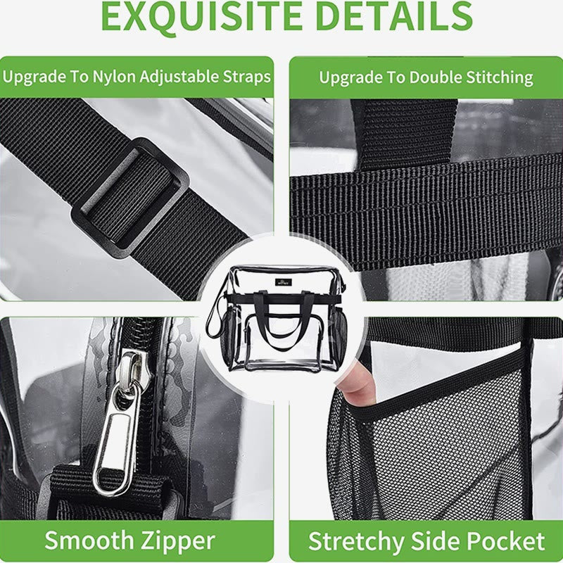 Große, wasserdichte, lässige, transparente Handtasche 