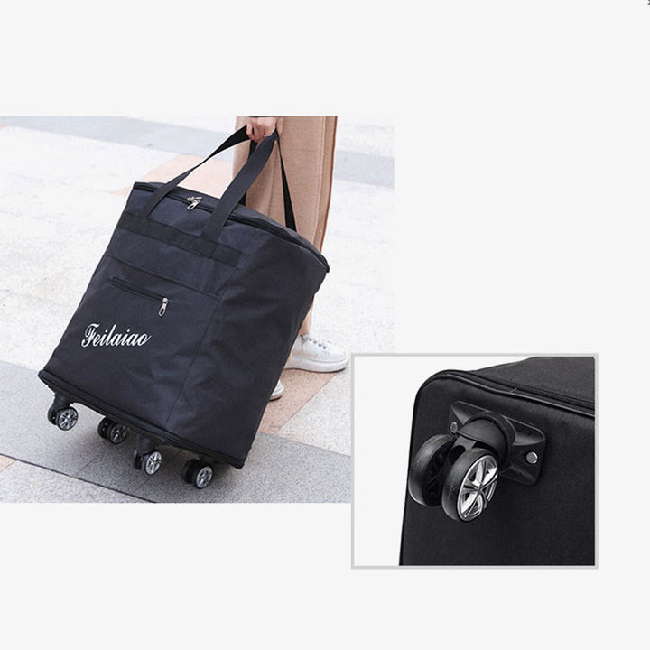 Kurzreise-Gepäcktasche mit Rollen für Damen, tragbar, konvex, Rucksack