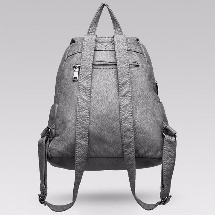 Weicher Leder-Reiserucksack, kleiner, wasserdichter, lässiger Tagesrucksack für Damen