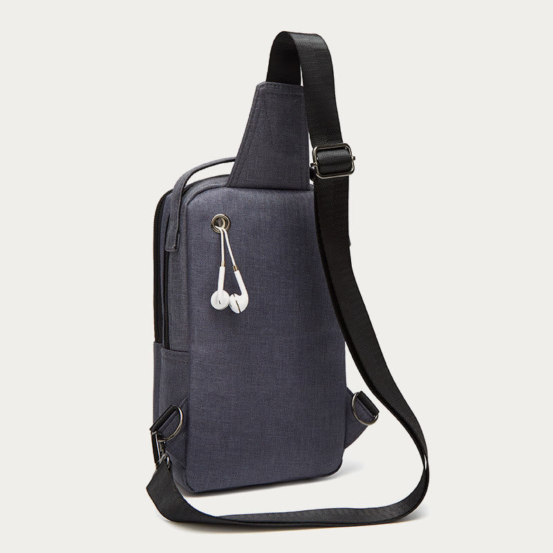 Outdoor-Schultertasche für Männer, lässiger Tagesrucksack mit zwei Haupttaschen