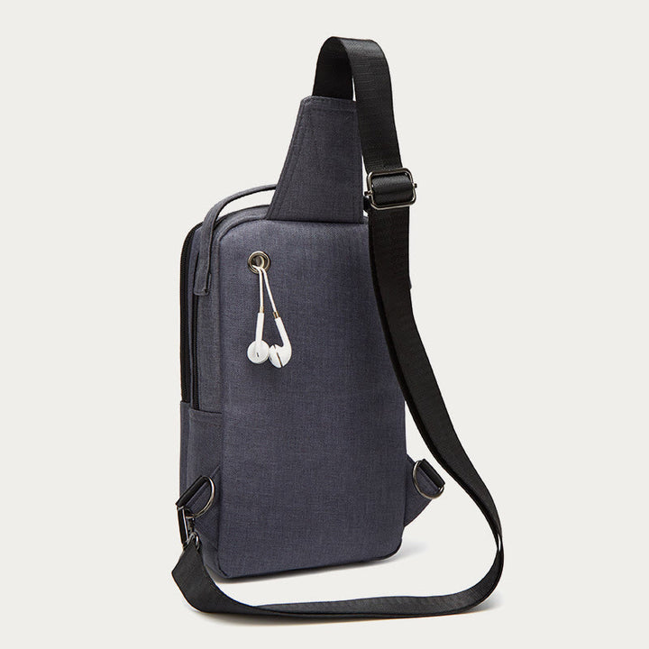 Outdoor-Schultertasche für Männer, lässiger Tagesrucksack mit zwei Haupttaschen
