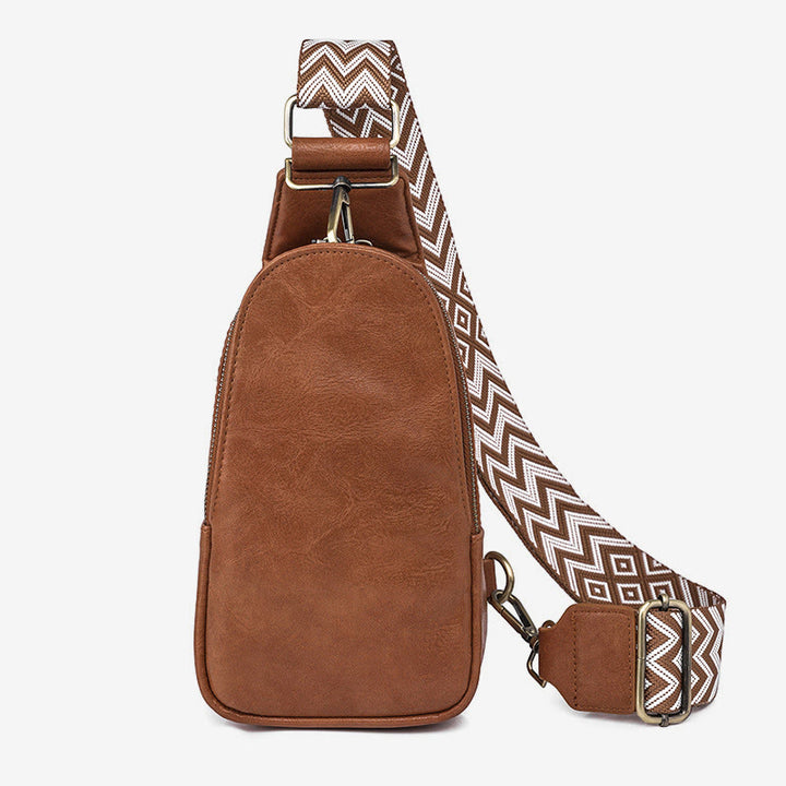 Schultertasche für Damen, leichte Einkaufstasche aus Leder mit breiten Riemen