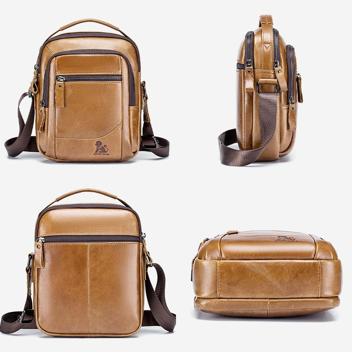 Umhängetasche aus echtem Leder im Vintage-Stil