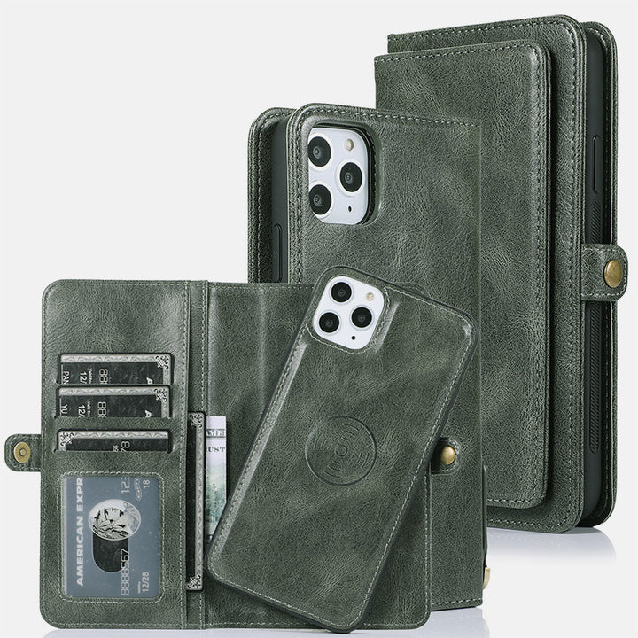 Multifunktionale abnehmbare magnetische Leder-Telefonhülle für iPhone16/15/14/13