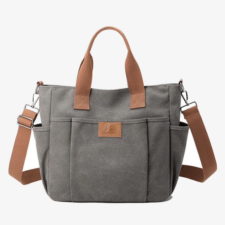 Damen Canvas Handtasche mit mehreren Taschen, wichtige Umhängetasche
