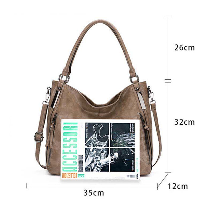 Hobo-Handtaschen aus Leder für Damen, Designer-Schultertaschen, Umhängetaschen