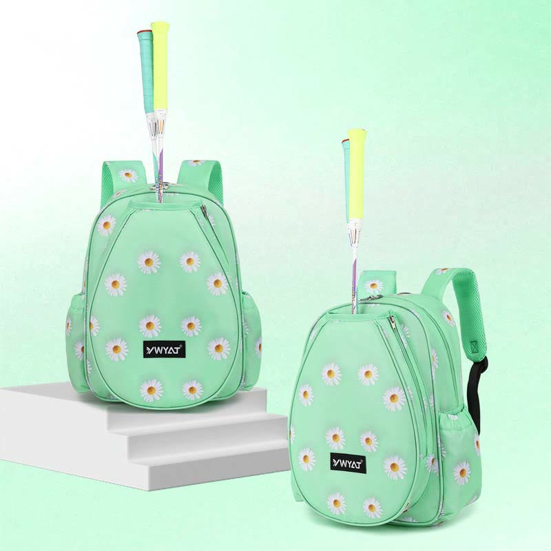 Badminton-Rucksack für Teenager mit Blumendruck, Sportschlägertasche