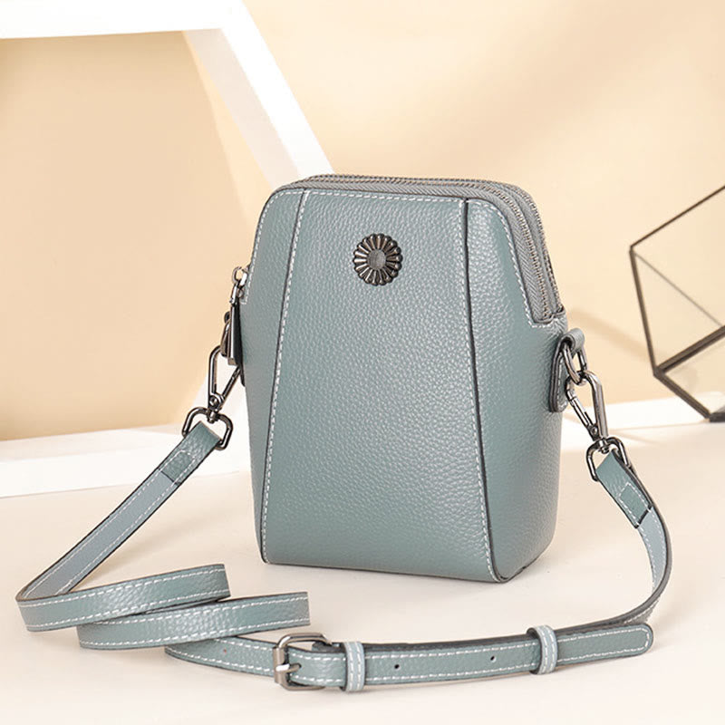 Handytasche für Damen Vintage Custom Mini Umhängetasche aus Rindsleder
