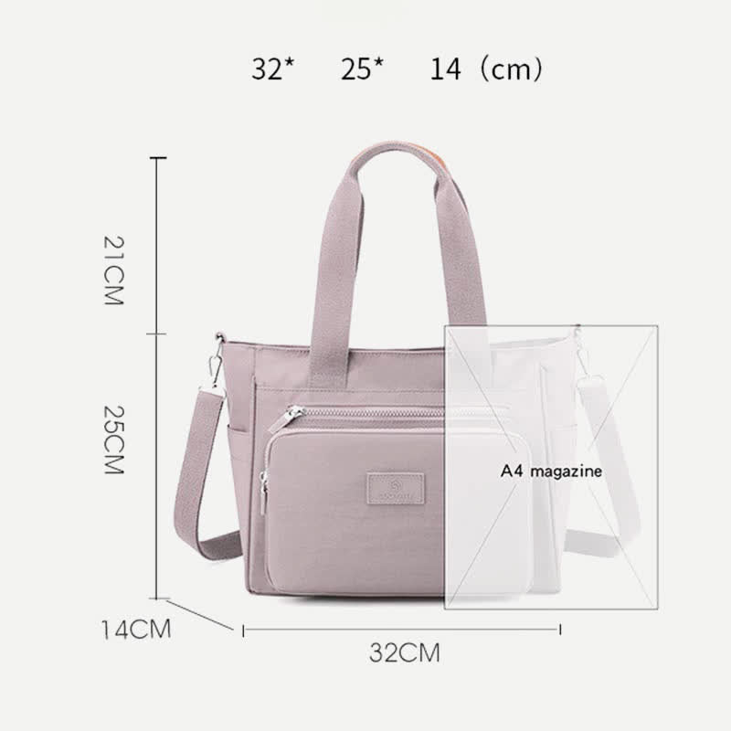 Damen Leichte Handtasche Große Wasserdichte Nylon Umhängetasche Schultertasche Geldbörsen