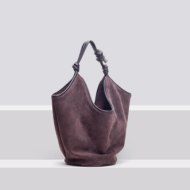 Einkaufstasche für Frauen Wildleder minimalistische große Kapazität Eimer Tasche