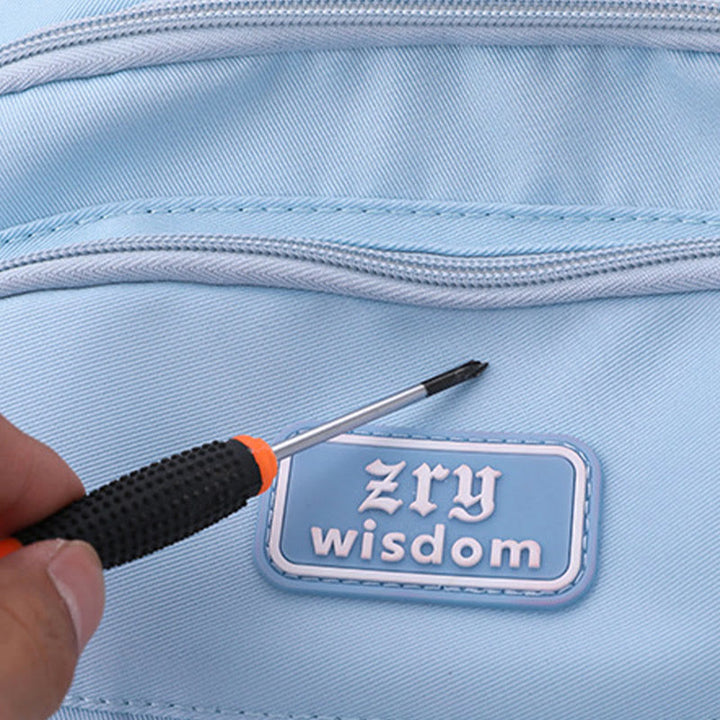 Mädchen Rollrucksack für die Schule wasserdichte Nylonräder Geldbörse