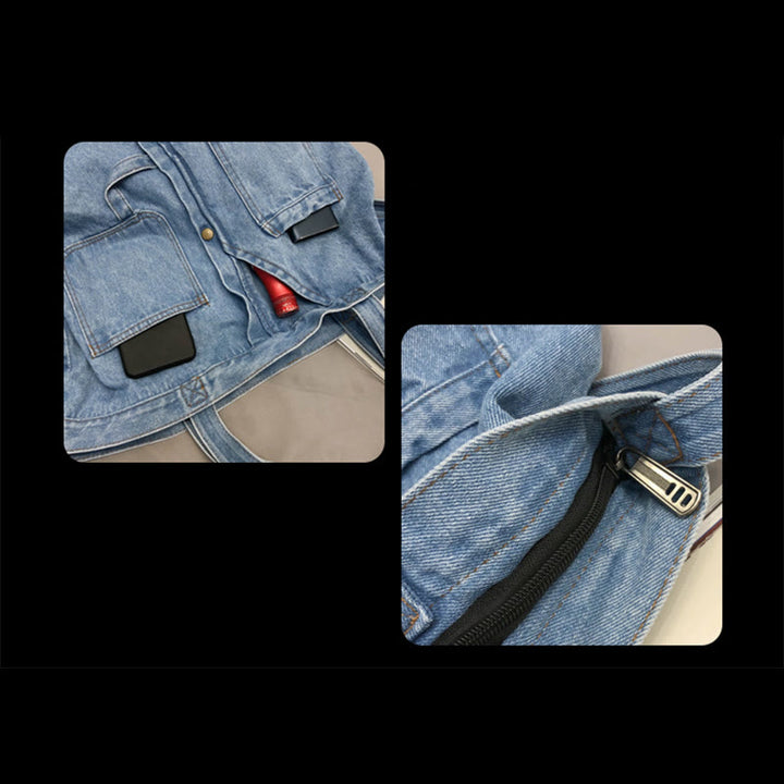 Denim-Einkaufstasche für Damen, große Kapazität, Umhängetasche - image 13