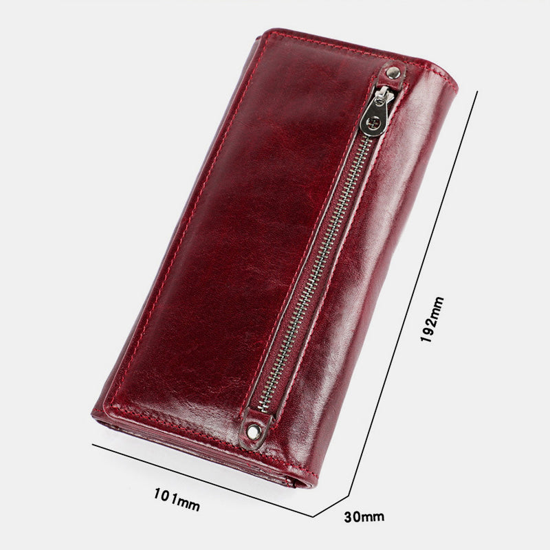 Money Manager RFID Damen Leder Geldbörse Handyhalter Clutch Organizer