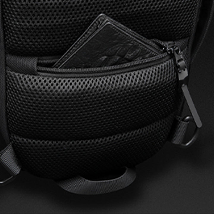 Modische Schultertasche für Herren, wasserdicht, robust, mit USB-Ladeanschluss