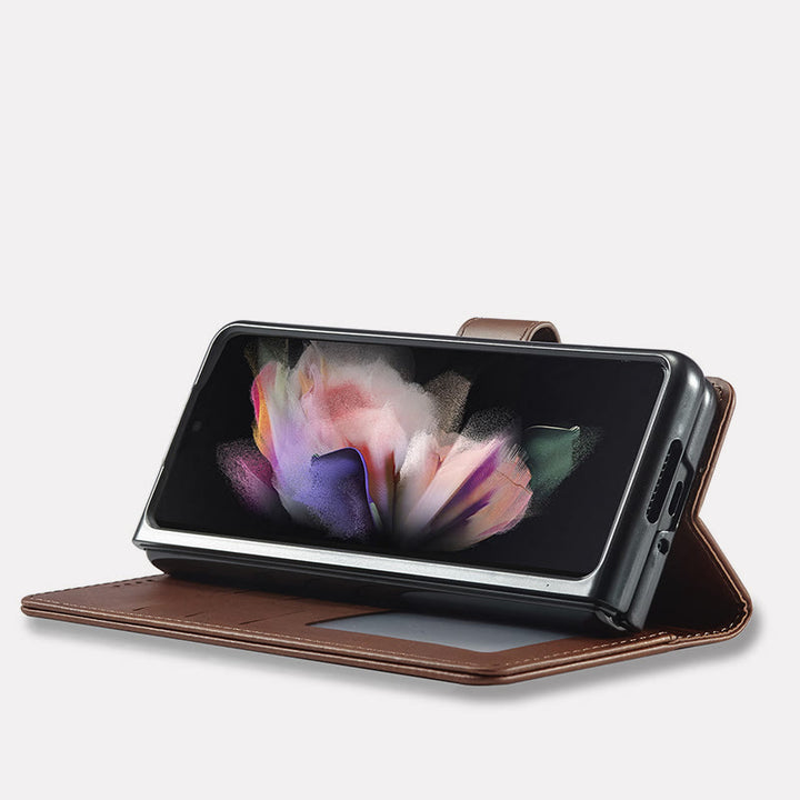 Clamshell-Telefonhülle für Samsung Z Fold Kartenhalter Brieftasche Handy-Schutzhülle