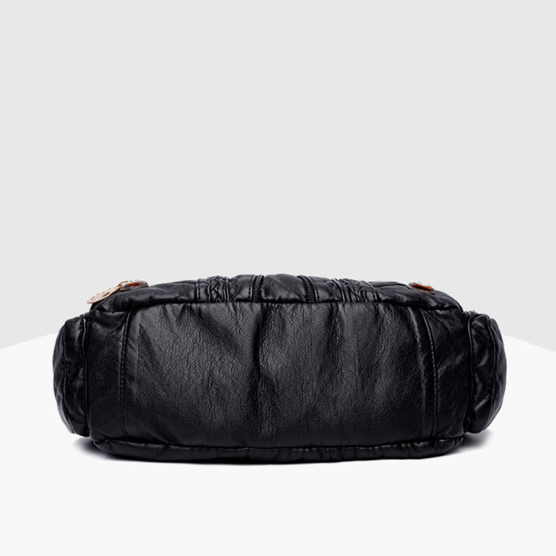 Umhängetasche mit mehreren Taschen für Damen, bunt, groß, Leder, Umhängetasche