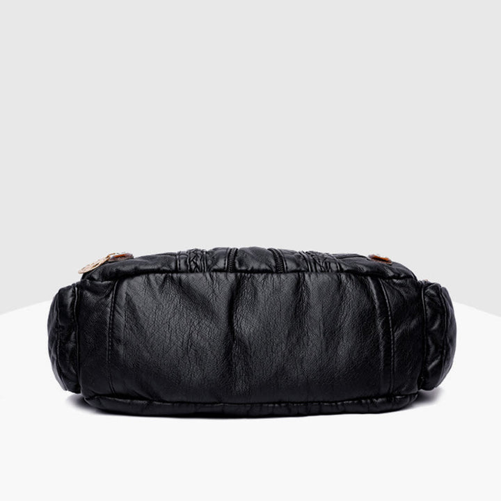 Umhängetasche mit mehreren Taschen für Damen, bunt, groß, Leder, Umhängetasche