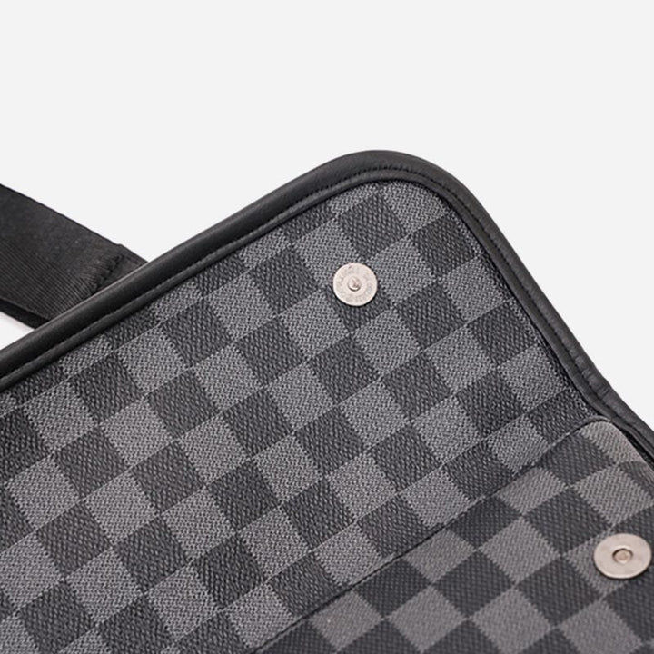Umhängetasche für Unisex, minimalistische, quadratische Schultertasche aus PU-Leder