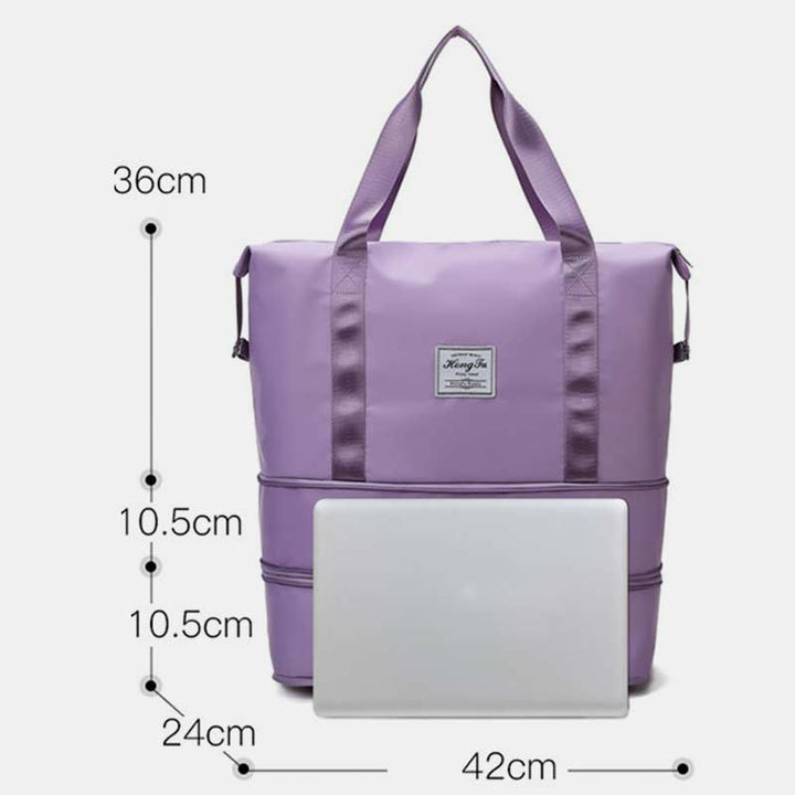 Super große Kapazität, leistungsstarke, erweiterbare Reisehandtasche, Erweiterung zwei Schichten