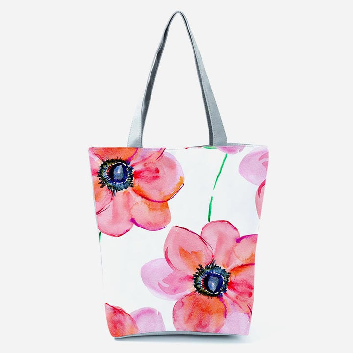 Tragetasche für Damen mit Blumendruck, große Kapazität, Umhängetasche