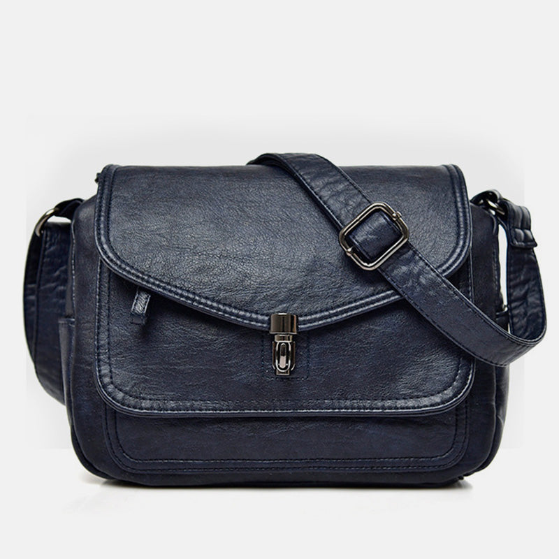 Wasserdichte Umhängetasche im Vintage-Stil mit großem Fassungsvermögen - Blau - image 20
