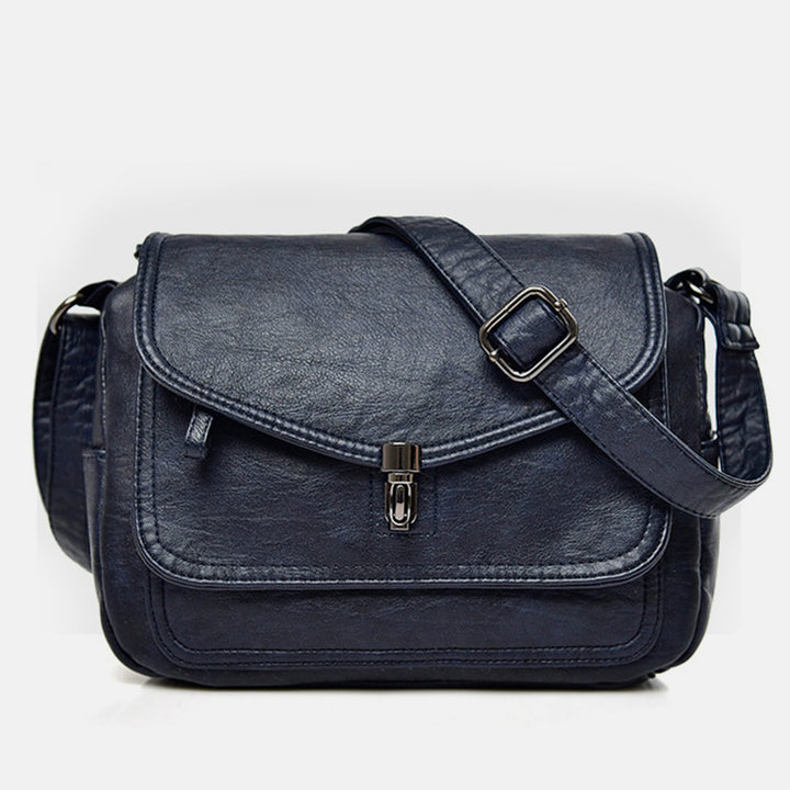 Wasserdichte Umhängetasche im Vintage-Stil mit großem Fassungsvermögen - Blau - image 20
